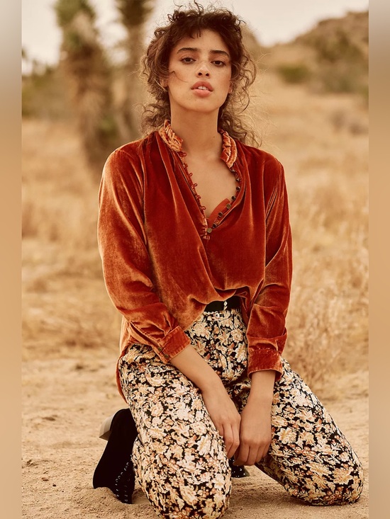 Anthropologie Pants - Anthropologie Women Diandra Floral Print Tapered Zipper Hem Pants Boho Chic